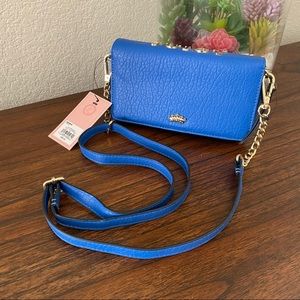 Juicy Couture Blue Spelled Out Logo Crossbody Wallet w/ Embllishment